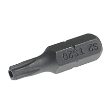 Бита TORX TS20Hх25мм 1/4" 5-ти гранная с отверстием JTC