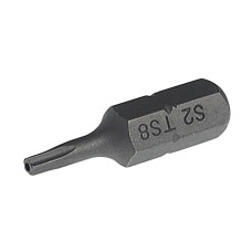 Бита TORX TS8Hх25мм 1/4" 5-ти гранная с отверстием JTC