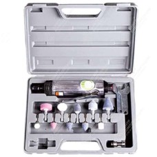 Пневмодрель с набором насадок 16шт.22000об/мин.в кейсе