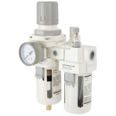 AC4010-04 Блок подготовки воздуха 1/2" с фильтром, манометром, маслораспылителем и регулятором давле