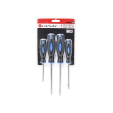 Набор отверток Forsage  магнитных "Profi"4пр.(SL:5.5х100,6.5х125мм; PH:1х75,2х125мм) F-7004А