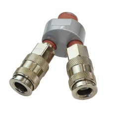 WDK-82MV Распределитель V-образный пневматический, 2 быстроразъемных EU соедения 1/4",