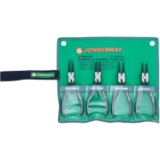 AG010002S Универсальный набор щипцов для стопорных колец "разжим и сжим" 7", 4 предмета