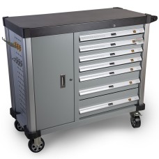 WDK-907E Тележка инструментальная, 7 ящиков и боковой отсек