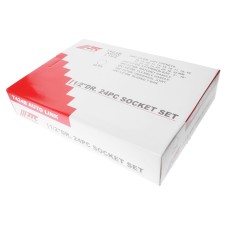 Набор головок торцевых 1/2" 12-ти гранных 10-32мм 24 предмета в кейсе JTC