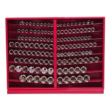 Набор головок торцевых 1/2" 6-ти гранных 10-32мм глубоких в металлическом шкафу 137 предметов JTC