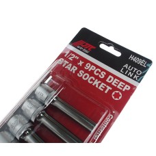 Набор головок торцевых 1/2" TORX Е10-Е24 удлиненных 9 предметов JTC