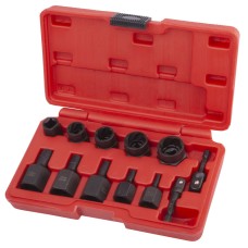 Набор экстракторов поврежденных болтов, гаек, шпилек. 12 предметов "AV Steel" AV-921093