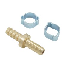 OPT-71010HH Штуцер соединительный латунный елочка-елочка 10 × 10 мм, 2 обжимных оцинкованных стальны