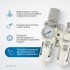 AC3010-03 Блок подготовки воздуха 3/8" с фильтром, манометром, маслораспылителем и регулятором давле