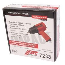 Гайковерт пневматический 1/2" 1763Нм 9000об/мин. 90-120PSI JTC
